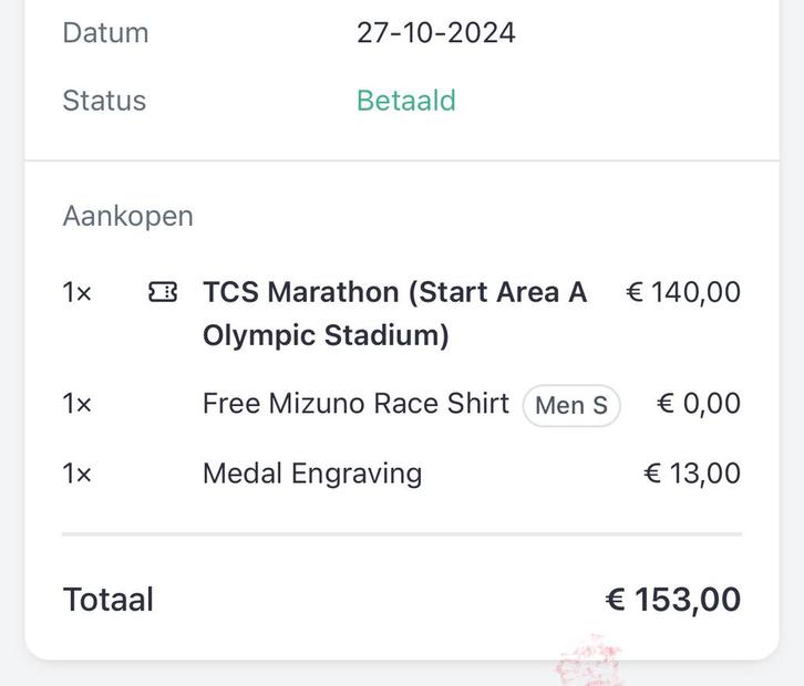 TCS Amsterdam Marathon 2025 (Area A) incl medal engraving, Tickets en Kaartjes, Concerten | Pop, Eén persoon, Oktober