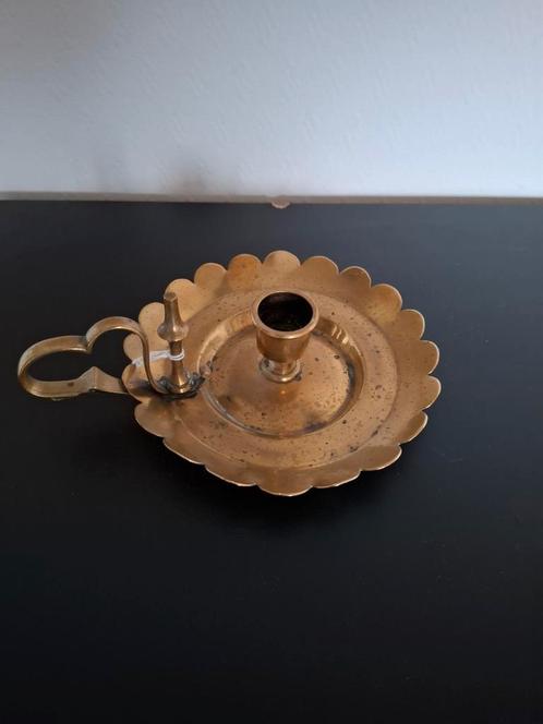 Antieke koperen kaarsen kandelaar, Antiek en Kunst, Antiek | Koper en Brons, Ophalen of Verzenden