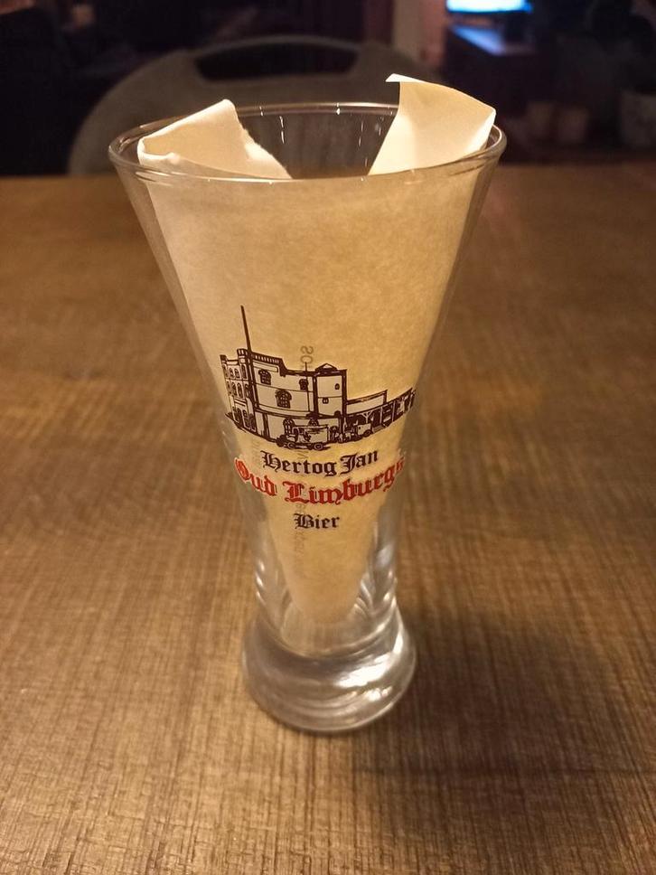 Vintage Hertog Jan Bierglas, Verzamelen, Biermerken, Gebruikt, Hertog Jan, Ophalen of Verzenden