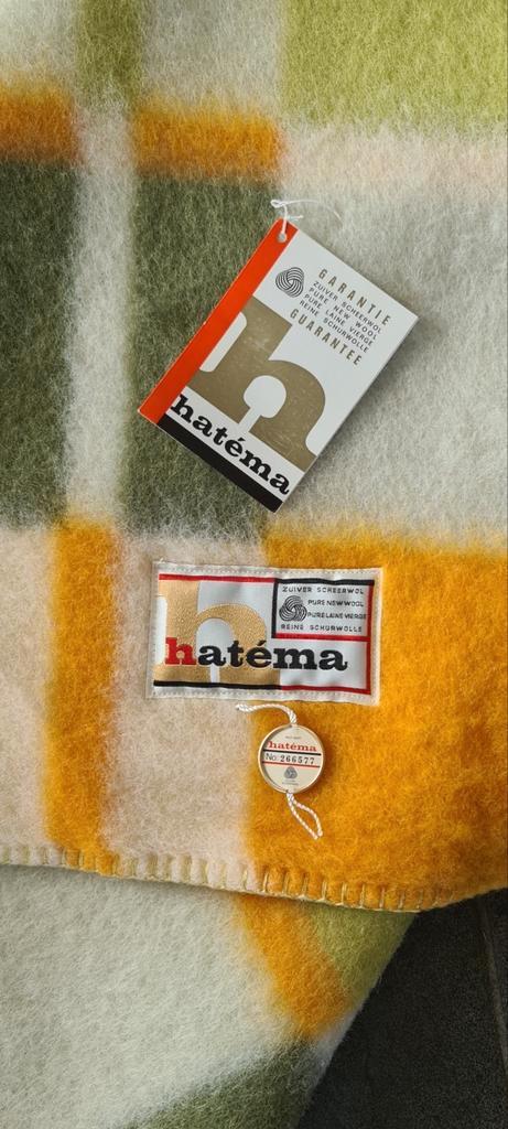 Unieke scheerwollen Hatéma deken '60 - '70 NIEUW, Huis en Inrichting, Woonaccessoires | Plaids en Woondekens, Nieuw, Ophalen of Verzenden