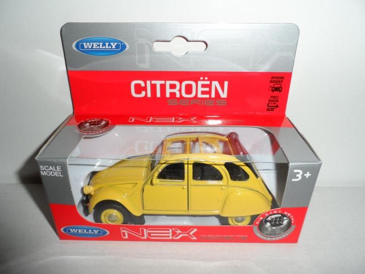 Welly - Citroën 2CV Convertible - 1:36, Hobby en Vrije tijd, Modelauto's | Overige schalen, Nieuw, Auto, Ophalen of Verzenden
