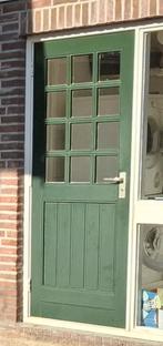 Houten buitendeur, Doe-het-zelf en Verbouw, Deuren en Horren, Ophalen, Gebruikt, Buitendeur, 200 tot 215 cm