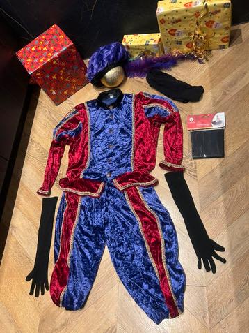 Pietenpak rood paars maat 152 handwerk luxe Sinterklaas set beschikbaar voor biedingen