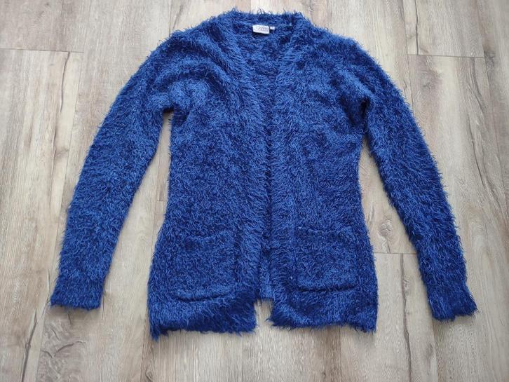 Mooi kobaltblauw fluffy vest van 9th Avenue, maat S. Blauw., Kleding | Dames, Truien en Vesten, Zo goed als nieuw, Maat 36 (S)