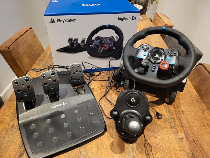Stuur, pedalen, extra versnellingspook Logitech playstation, Spelcomputers en Games, Spelcomputers | Sony PlayStation Consoles | Accessoires