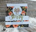 kaart Stampin' Up! Sorry I missed your birthday (poesje), Ophalen of Verzenden, Nieuw, Overige thema's