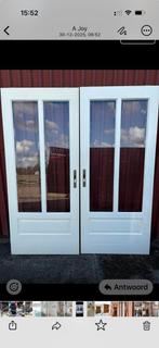 Kamer en suite deuren schuifdeuren, Ophalen, Binnendeur, 200 tot 215 cm, Glas