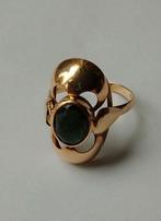 Gouden Ring 18 krt met ingelegde edelsteen, 18 tot 19, Verzenden, Zo goed als nieuw, Met edelsteen