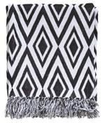 BLOSSOM Home Fashion plaid zwart wit grafisch ruit - nieuw -, Huis en Inrichting, Ophalen of Verzenden, Nieuw