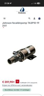 Johnson TA3P10-19 vuilwaterpomp versnijder macerator 24V, Watersport en Boten, Bootonderdelen, Ophalen of Verzenden, Zo goed als nieuw
