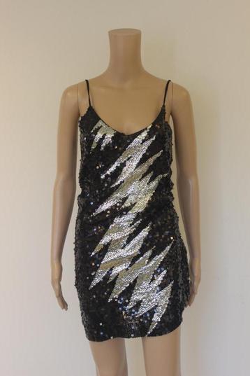 Liang Li zwart/zilveren glitterjurkje maat 36 beschikbaar voor biedingen