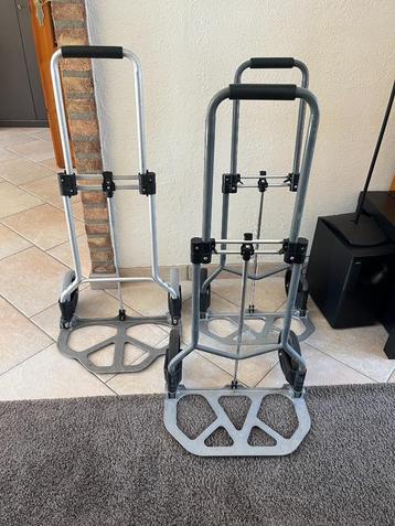 3x inklapbare / opvouwbare steekwagen , transport trolley beschikbaar voor biedingen