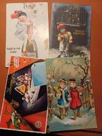 Kerstkaart 4x nostalgie oud, Verzamelen, Ansichtkaarten | Themakaarten, Ophalen of Verzenden, Voor 1920