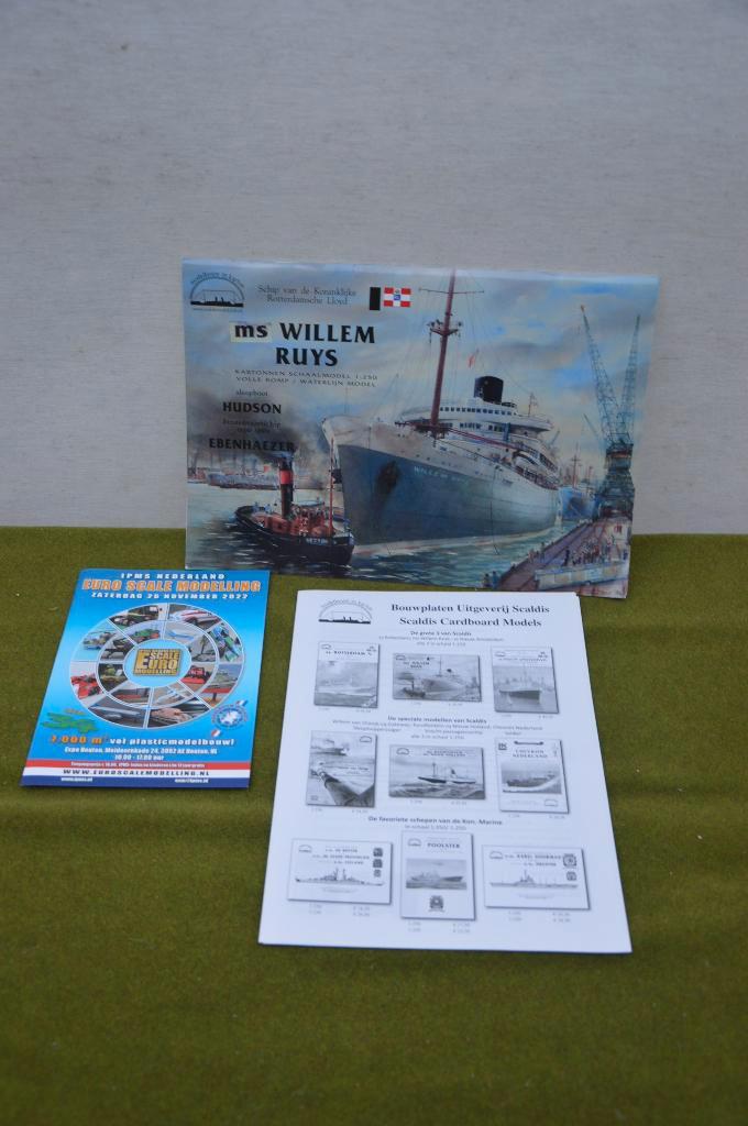 Scaldis Modelbouw in karton passagiersschip ms Willem Ruys, Hobby en Vrije tijd, Modelbouw | Boten en Schepen, Nieuw, 1:200 of kleiner