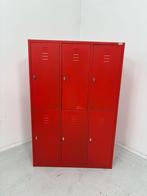 Lockerkast 3-delig 6-deurs - Vuurrood | PovagTweedeLeven, Huis en Inrichting, Kasten | Lockerkasten, Ophalen of Verzenden, Nieuw