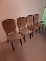 vintage Dutch of Deens design stoelen - 4 stuks, Huis en Inrichting, Stoelen, Ophalen, Gebruikt, Vier, Stof