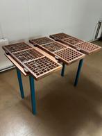 3 hele mooie Letterbakken en goed gevuld loden zetletters, Ophalen