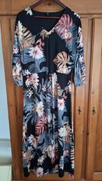 Zwarte bloemenjurk - K Design - Maat XL, K Design, Zwart, Maat 46/48 (XL) of groter, Ophalen of Verzenden