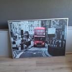 Foto Engelse bus 140x100cm met grijze lijst (Ikea), Huis en Inrichting, Woonaccessoires | Schilderijen, Tekeningen en Foto's, Schilderij