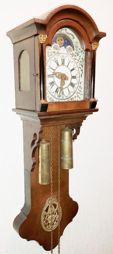 Staartklok met handbeschilderde wijzerplaat, Antiek en Kunst, Antiek | Klokken, Ophalen