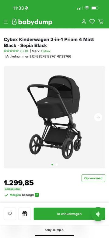 CYBEX PRIAM black kinderwagen beschikbaar voor biedingen