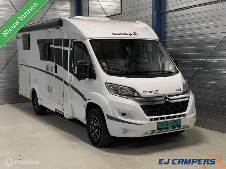 Sunlight/Carado V66/V337 Adventure Edition! Enkele bedden!, Caravans en Kamperen, Campers, Bedrijf, tot en met 3, Half-integraal