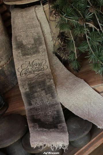 Shabby lint 'Merry Christmas' beschikbaar voor biedingen