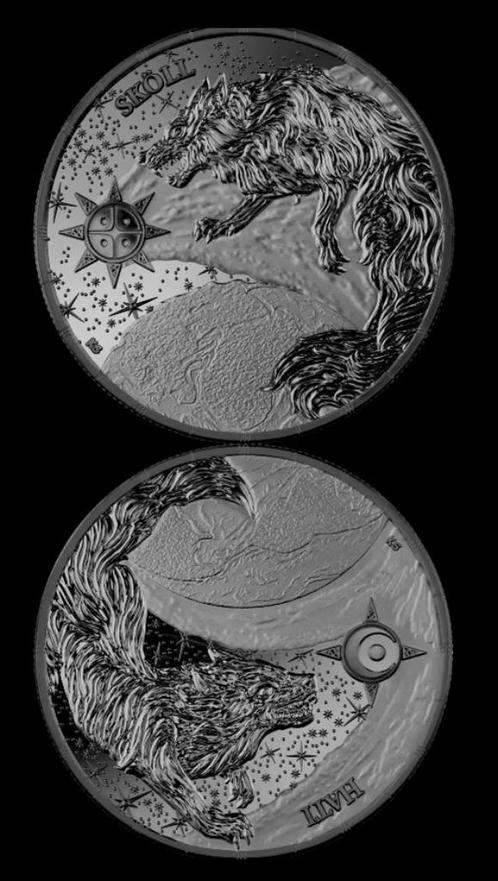 2x 1 oz, 2024, BS, Skoll & Hati, GM, Polen, Postzegels en Munten, Munten | Europa | Niet-Euromunten, Setje, Polen, Zilver, Verzenden
