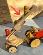 NIC houten aanhanger + takel + uitschuifladder, Ophalen of Verzenden, Zo goed als nieuw, Duw- of Trekspeelgoed