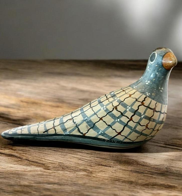 Vintage Tonala in blauw duif kleur uit Mexico., Antiek en Kunst, Antiek | Keramiek en Aardewerk, Ophalen of Verzenden