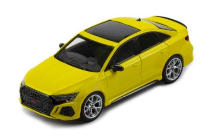 Audi RS3 Limousine 2022 geel 1:43 IXO, Hobby en Vrije tijd, Modelauto's | 1:43, Nieuw, Auto, Overige merken, Verzenden