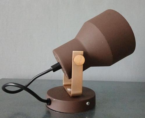 Anvia wandspotje/ plafondspotje, bruin, jaren 70, vintage, Huis en Inrichting, Lampen | Wandlampen, Gebruikt, Metaal, Ophalen of Verzenden