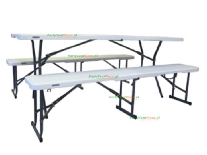 Terras vol? Geen probleem met deze inklapbare set., Hobby en Vrije tijd, Feestartikelen | Verhuur, Nieuw, Ophalen of Verzenden