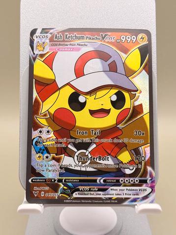 Ash Ketchum & Pikachu V (Proxy) – Bijzondere Pokémon Kaart beschikbaar voor biedingen