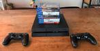 PS4 500gb + 2 Controllers en 9 Games, Spelcomputers en Games, Spelcomputers | Sony PlayStation 4, Ophalen, Met 2 controllers, Original