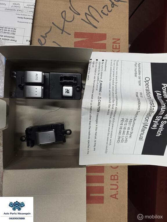 Raamschakelaar Alu Style Mazda RX-8 FE15-V8-440, Auto-onderdelen, Dashboard en Schakelaars, Mazda, Nieuw, Ophalen of Verzenden