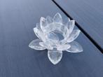 Kristallen Lotus Kandelaar, Overige materialen, Wit, Ophalen of Verzenden, Zo goed als nieuw