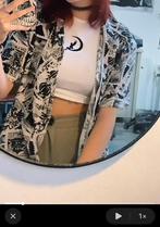 Zwart wit blouse Pull and bear XS, Halswijdte 38 (S) of kleiner, Zwart, Ophalen of Verzenden, Zo goed als nieuw