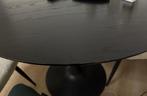 Zwarte eettafel jysk, Ophalen, 100 tot 150 cm, Rond, Zo goed als nieuw