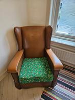 Klassieke fauteuil met Vlisco zitting, Huis en Inrichting, Ophalen, Gebruikt, Klassiek, 75 tot 100 cm