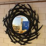 Ronde Spiegel - zwart - 150 cm rond - handgemaakt-TTM Wonen, Huis en Inrichting, Woonaccessoires | Spiegels, Www.ttmwonen.nl, Rond