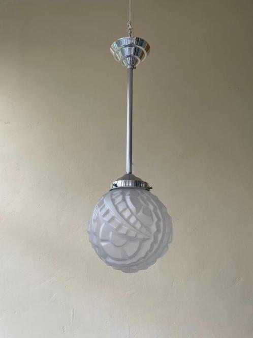Lamp Hanglamp Degué Art Deco 1930 Frans, Antiek en Kunst, Antiek | Lampen, Ophalen of Verzenden