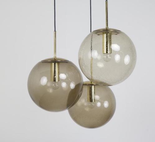 Vintage Glashütte Limburg hanging lamp, Huis en Inrichting, Lampen | Hanglampen, Gebruikt, 75 cm of meer, Ophalen