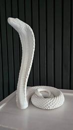 Beeld Cobra  / slang - Keramiek - Wit - 40cm - jaren '70., Ophalen
