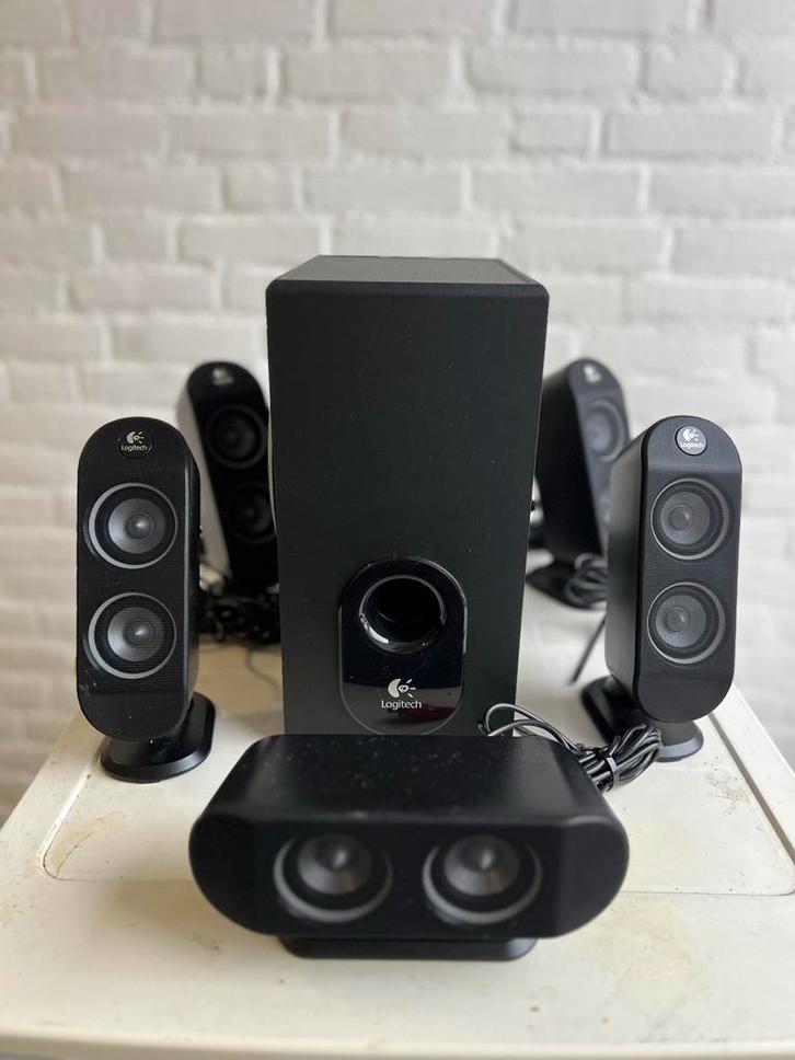 Logitech X-530 5.1 Speakers - Perfecte Staat!, Audio, Tv en Foto, Luidsprekers, Zo goed als nieuw, Complete surroundset, Overige merken