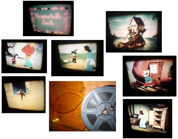 8mm film Cartoon Jack & Beanstalk - kleur - geluid 60mtr, Audio, Tv en Foto, Filmrollen, 8mm film, Ophalen of Verzenden