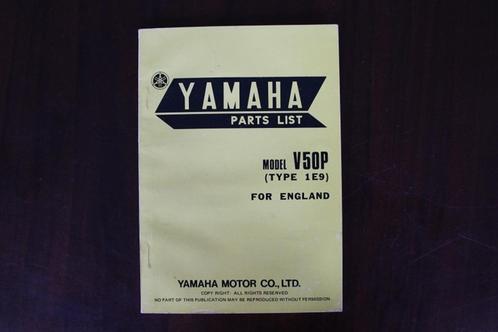 Yamaha V50P 1975 parts list V 50 P onderdelen boekje, Fietsen en Brommers, Handleidingen en Instructieboekjes, Gebruikt, Ophalen of Verzenden