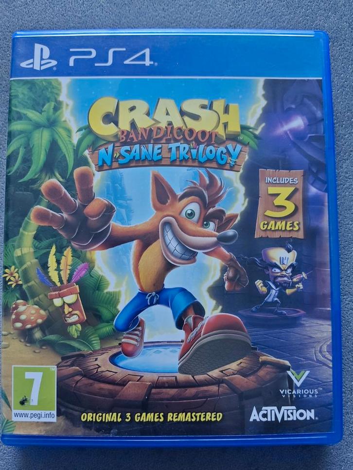 Crash Bandicoot N. Sane Trilogy, PS4, Spelcomputers en Games, Games | Sony PlayStation 4, Zo goed als nieuw, Platform, 1 speler