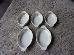 5X VINTAGE SCHAALTJE OVAAL FRUITDECOR/OVEN EN MICROWAVE SAFE, Ophalen, Gebruikt, Overige stijlen, Schaal of Schalen