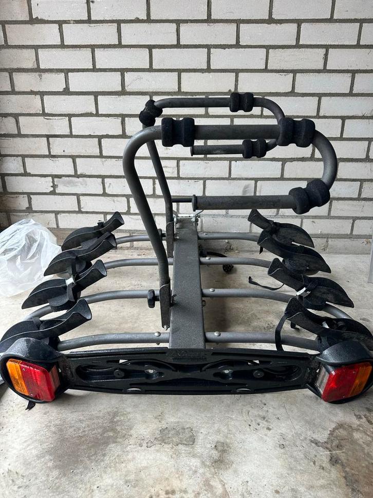 Fietsendrager voor 4 fietsen, trekhaak, 85kg kogeldruk, Auto diversen, Fietsendragers, Gebruikt, Trekhaakdrager, 3 fietsen of meer